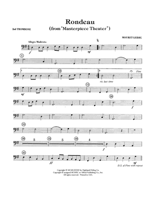 Rondeau (Theme from Masterpiece Theatre): 2nd Trombone