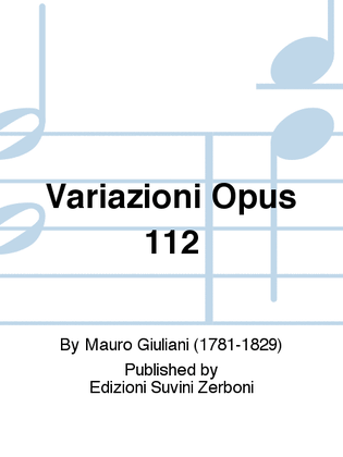 Book cover for Variazioni Opus 112