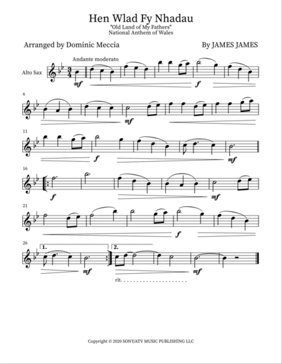 Hen Wlad Fy Nhadau Hen Wlad Fy Nhadau Small Ensemble scores gallery preview page 3