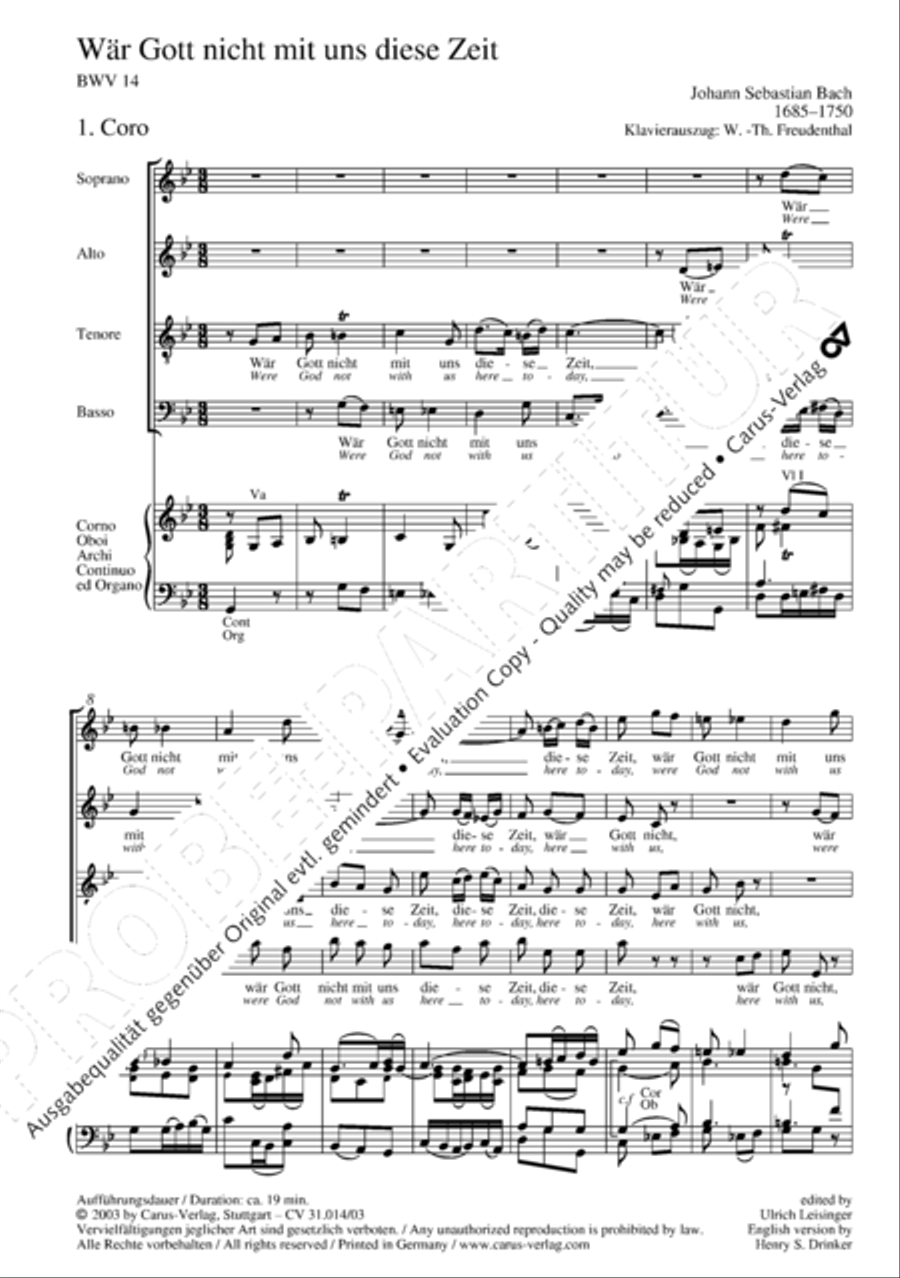 Were God not with us here today (War Gott nicht mit uns diese Zeit) STB scores gallery preview page 5