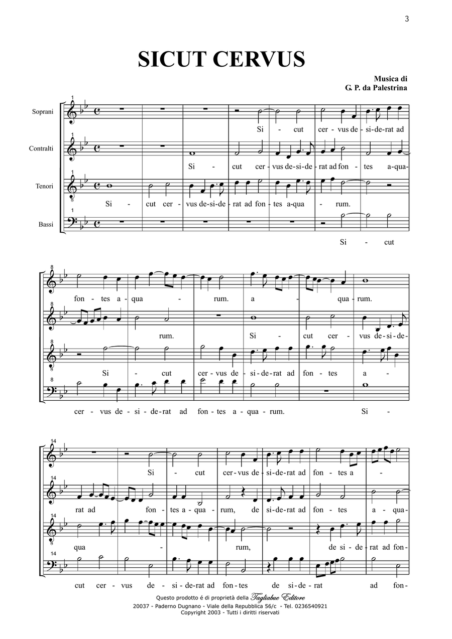 MASTERPIECES OF RENAISSANCE POLYPHONY - VOLUME 1 - Read inside the track list - For SATB Choir - Pag 4-Part scores gallery preview page 5