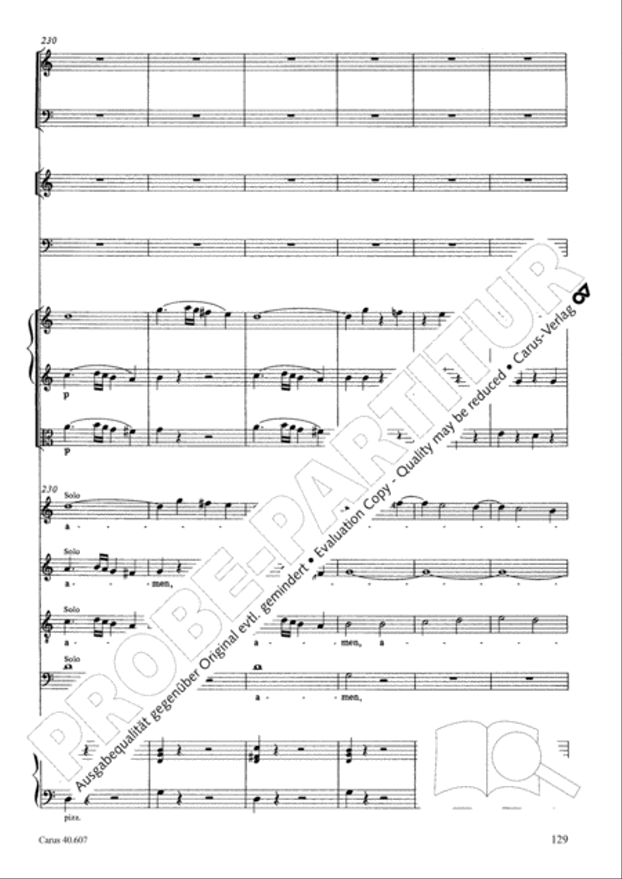 Mass in time of war (Missa in tempore belli) 4-Part scores gallery preview page 139