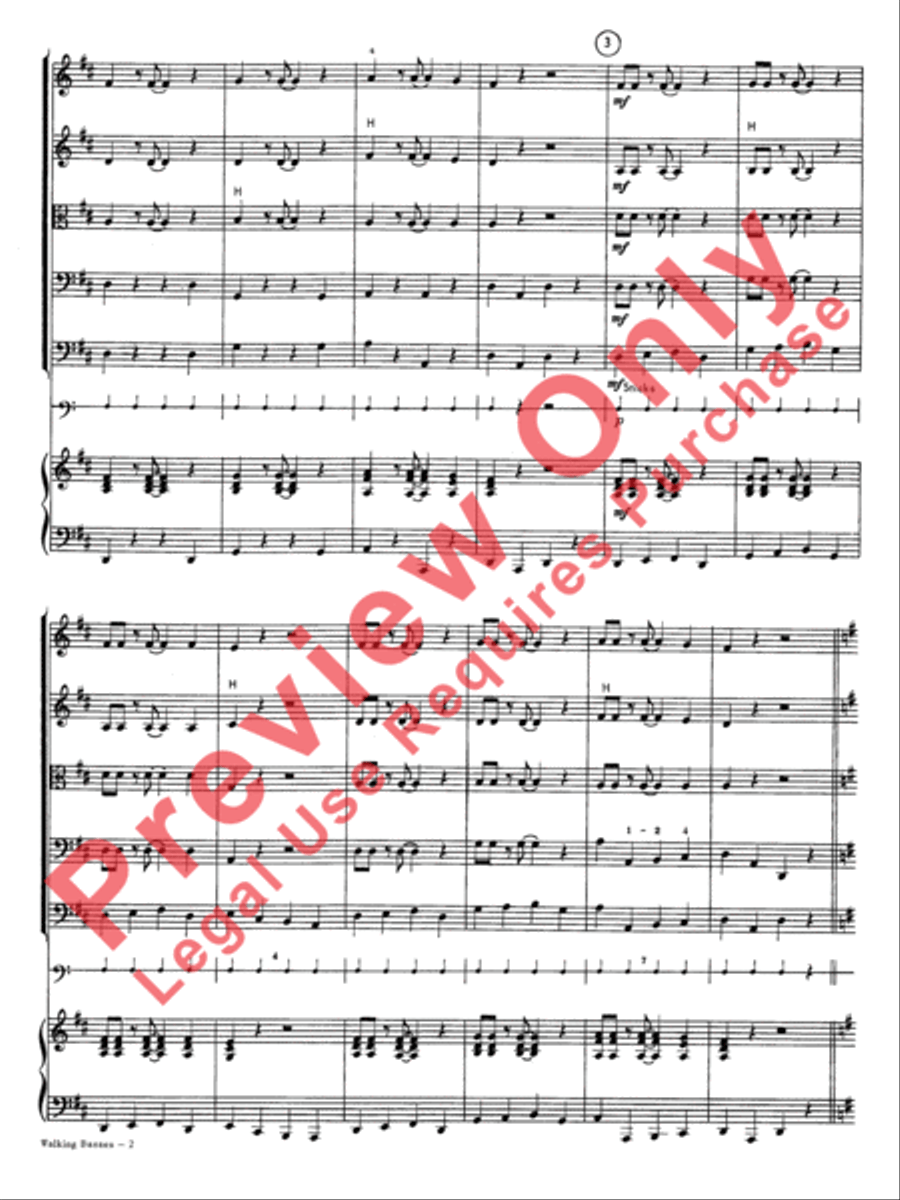 Walking Basses Walking Basses String Orchestra scores gallery preview page 4