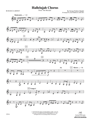Hallelujah Chorus (From The Messiah): B-flat Bass Clarinet