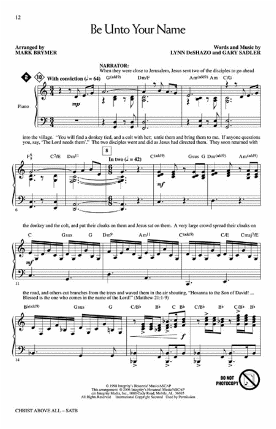 Christ Above All 4-Part scores gallery preview page 4