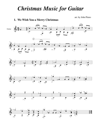 Book cover for Christmas Music for Solo Guitar