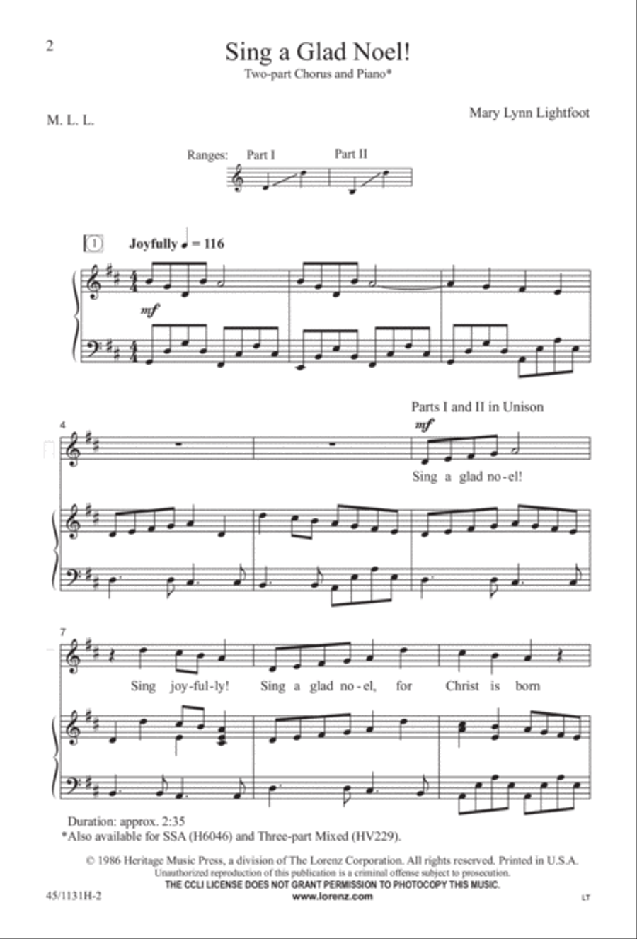 Singable Solutions for Winter Holidays 2-Part scores gallery preview page 2