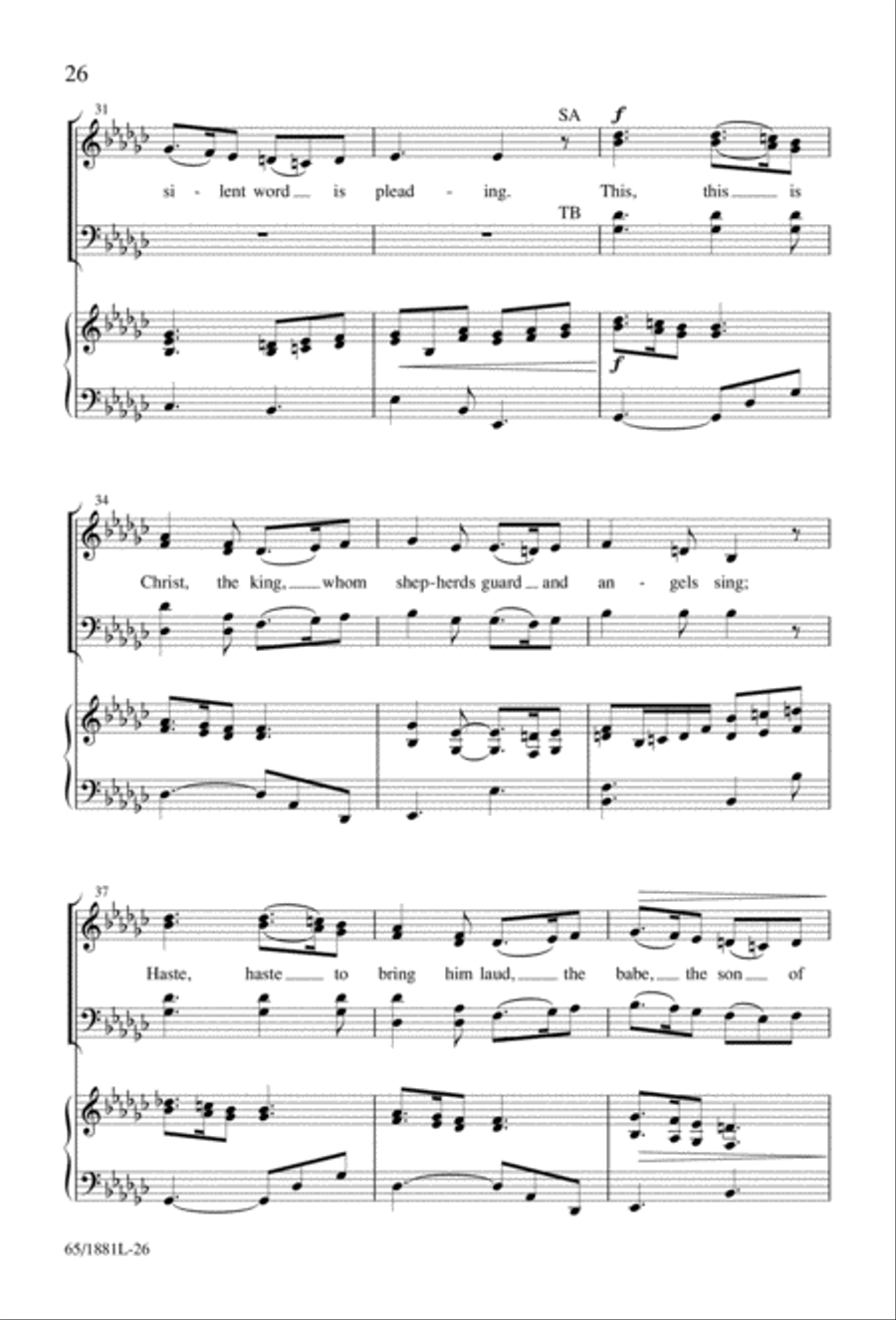 A Very Special Night A Very Special Night Unison Choir scores gallery preview page 28