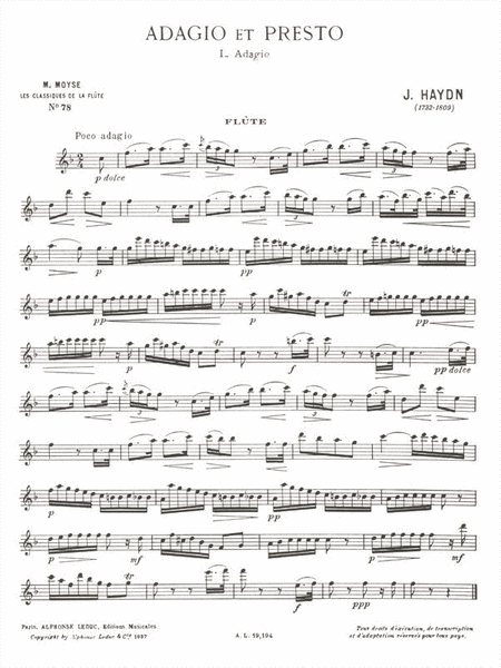 Adagio et Presto - Classiques No. 78
