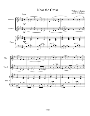 Near the Cross (violin duet) with optional piano accompaniment