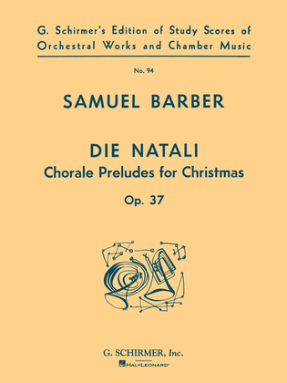 Book cover for Die Natali, Op. 37