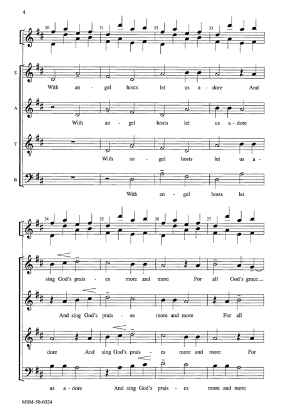 Alleluia! Let Praises Ring! 4-Part scores gallery preview page 4