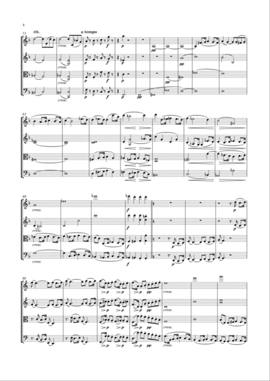 Beethoven - String Quartet No.15 in in A minor, Op.132 String Quartet scores gallery preview page 5
