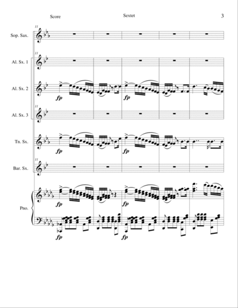Sextet - from Lucia di Lammermoor Woodwind Ensemble scores gallery preview page 3