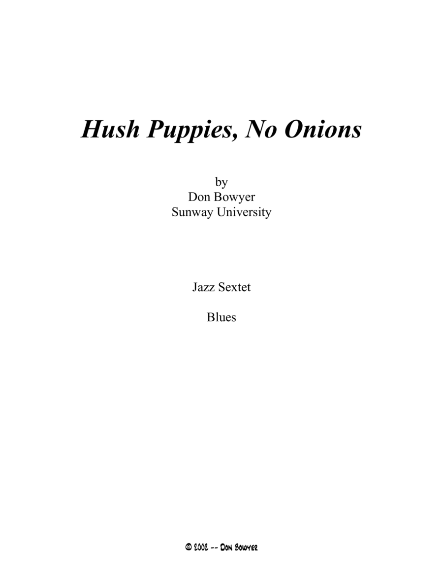 Hush Puppies Jazz Ensemble scores gallery preview page 1