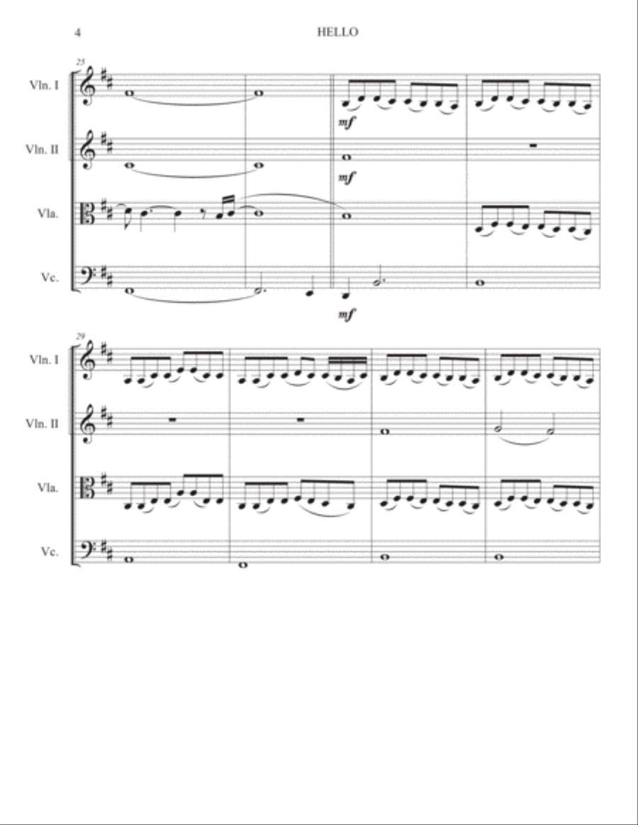 Hello String Quartet scores gallery preview page 4