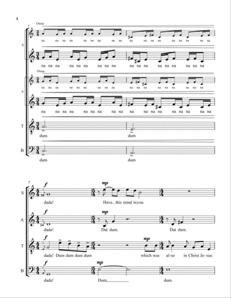 The Word As One of Us 4-Part scores gallery preview page 4