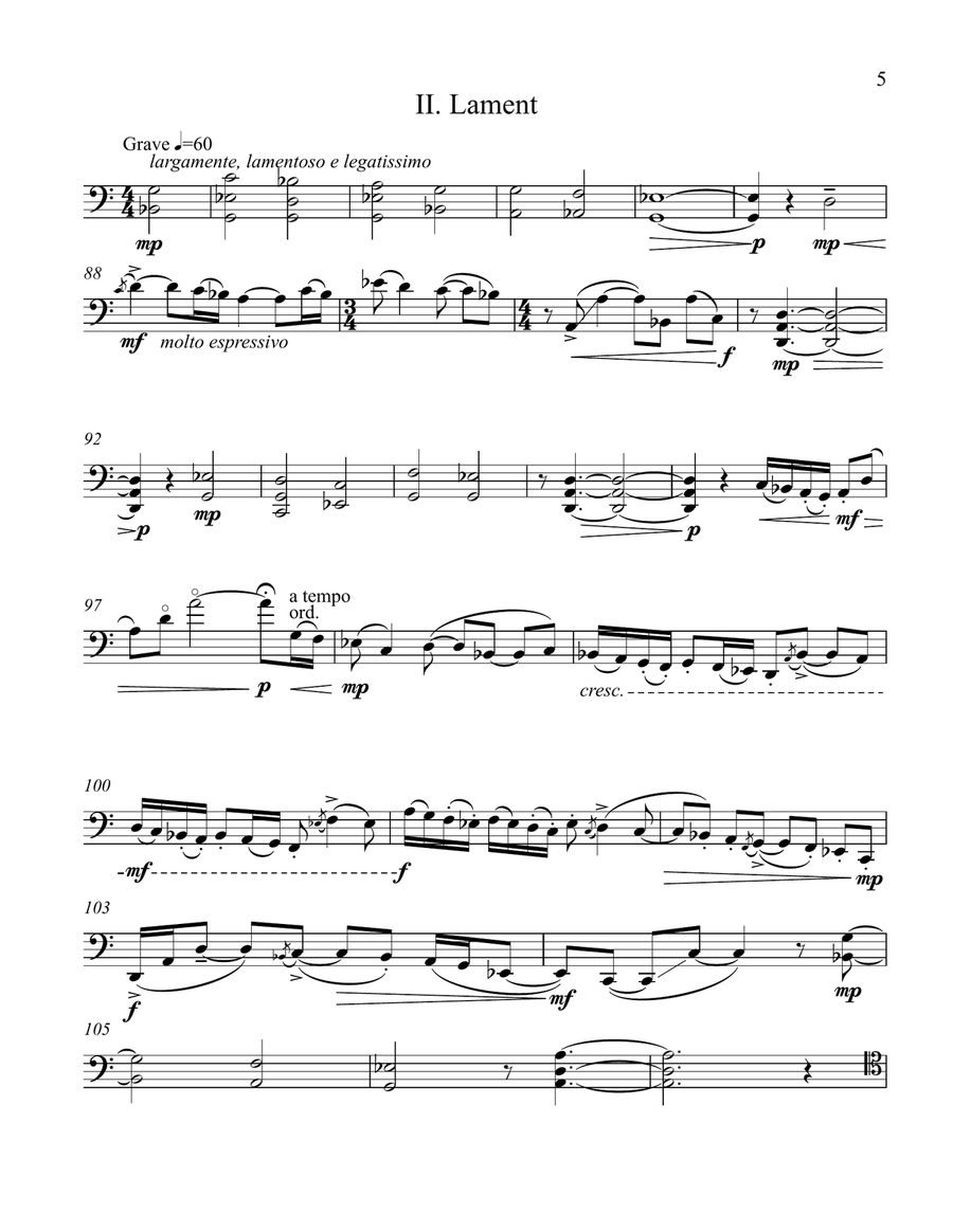 St. Peter's Suite for Solo Cello Chamber Music scores gallery preview page 5