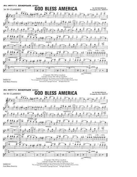 God Bless America - 1st Bb Clarinet