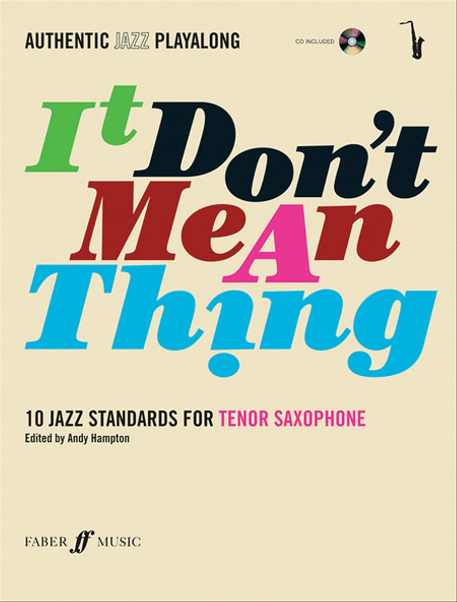 Authentic Jazz Play-Along -- It Don't Mean a Thing Tenor Saxophone scores gallery preview page 1