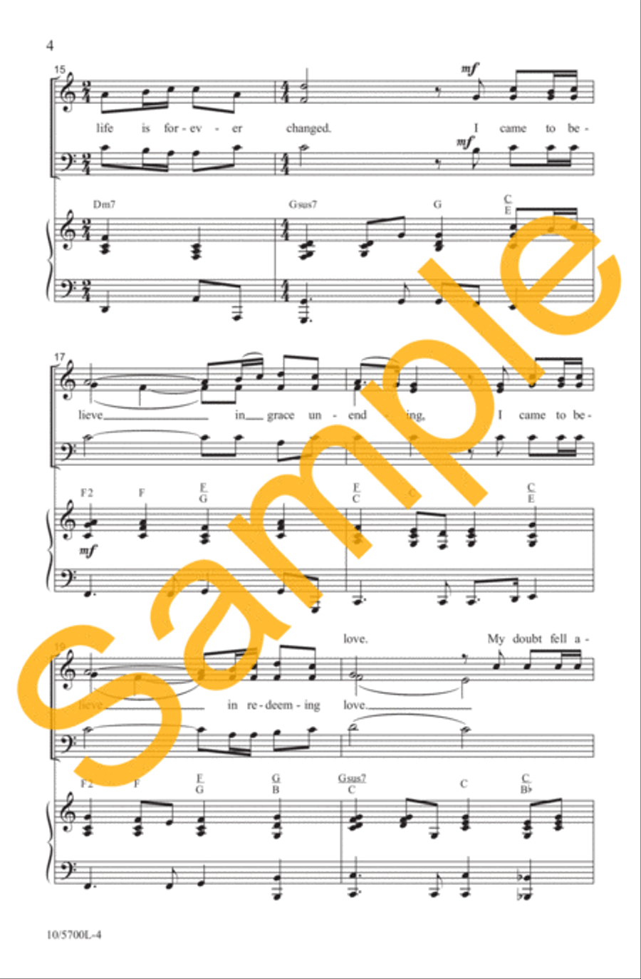I Came to Believe 4-Part scores gallery preview page 5