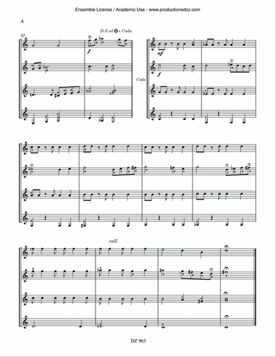 Toots Ballade / Toots Valse Guitar Ensemble scores gallery preview page 4