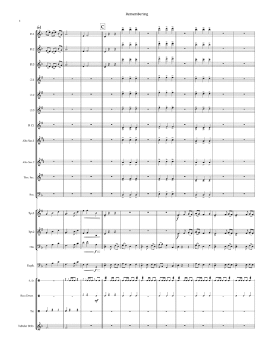 Remembering Concert Band scores gallery preview page 6
