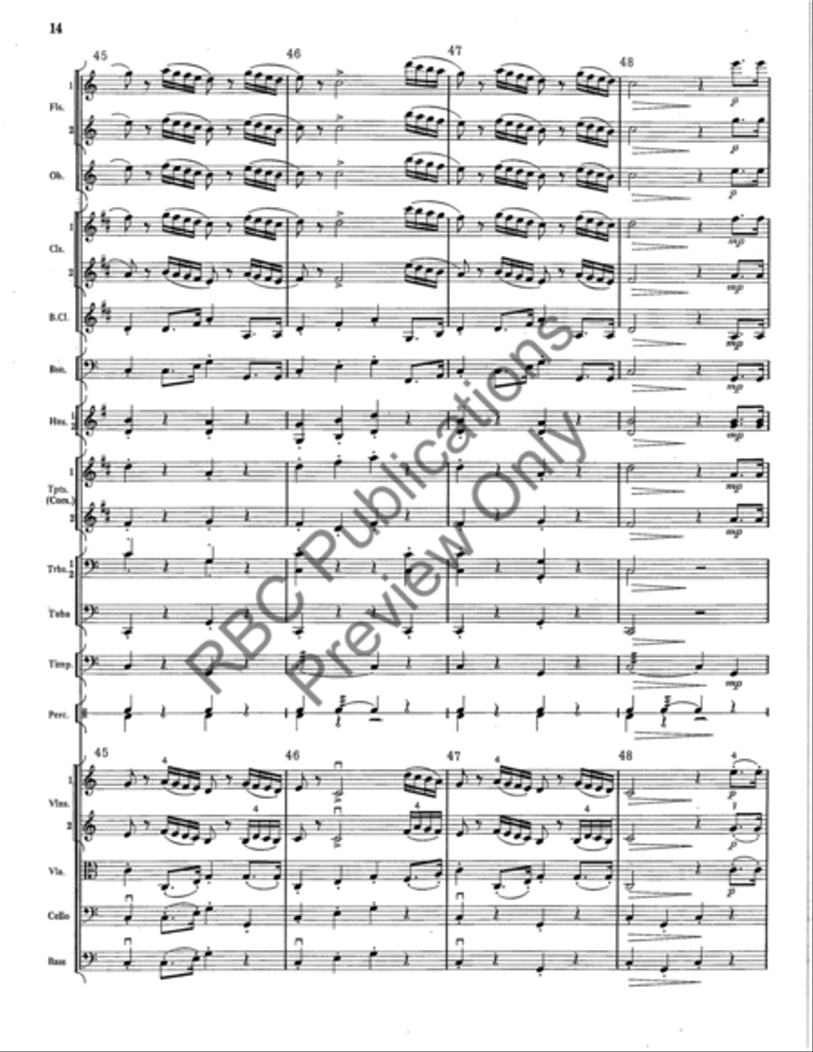 Concert March Full Orchestra scores gallery preview page 15