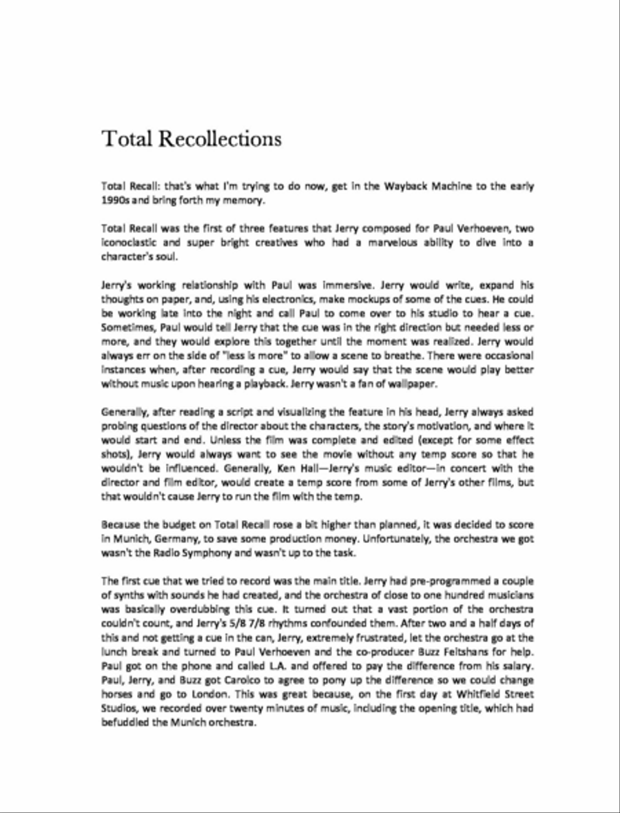 Total Recall Total Recall Orchestra scores gallery preview page 3