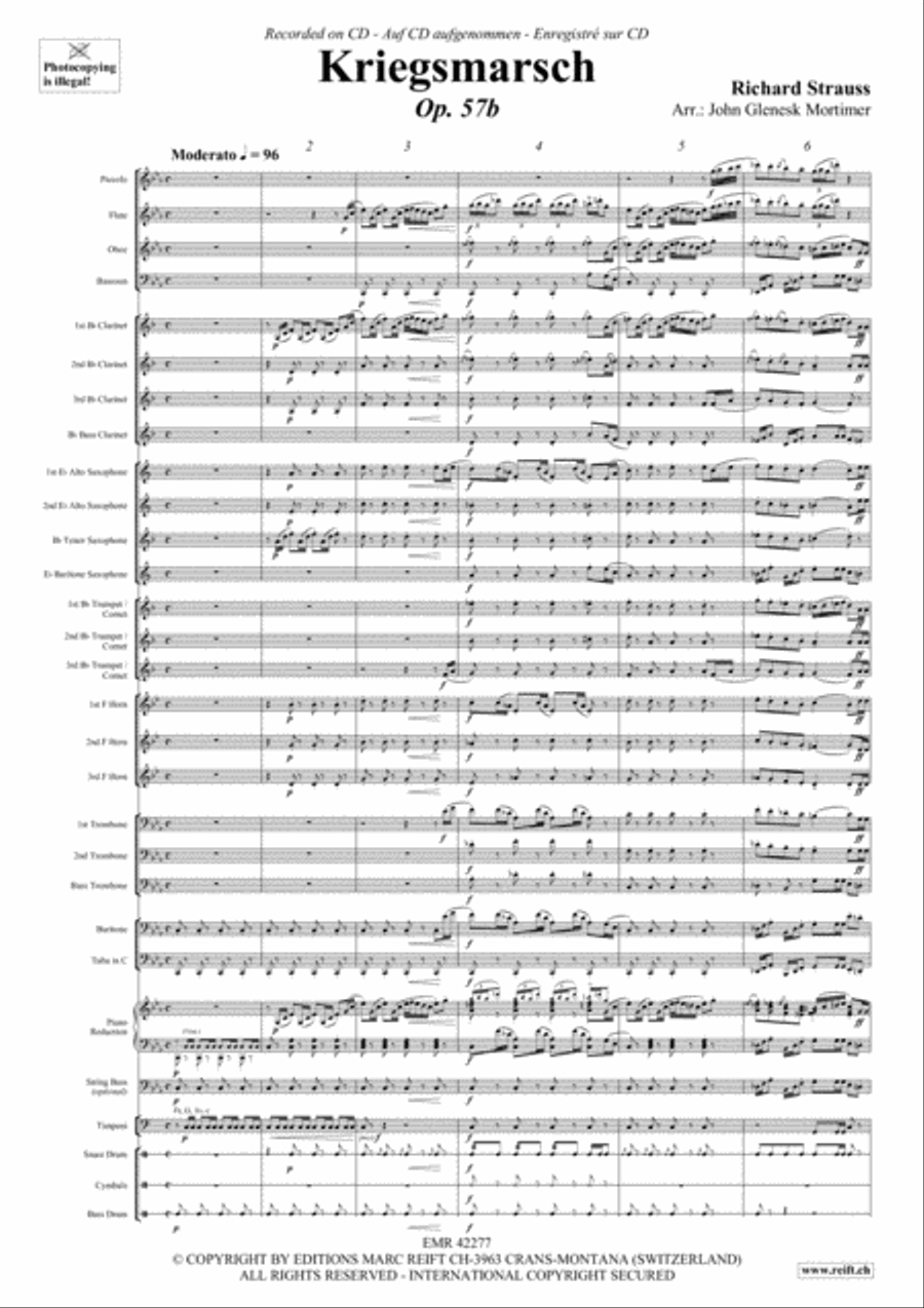 Kriegsmarsch Concert Band scores gallery preview page 3