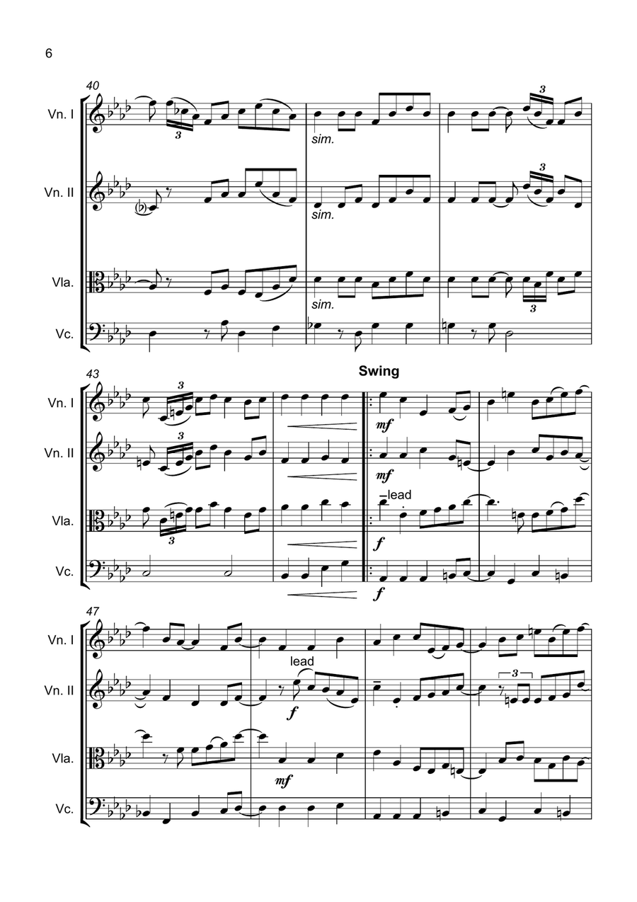 Oops!...I Did It Again String Quartet scores gallery preview page 6