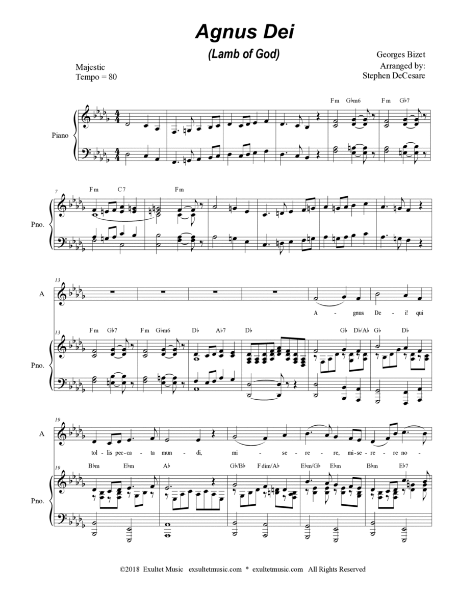 Agnus Dei (Duet for Soprano and Alto solo) image number null