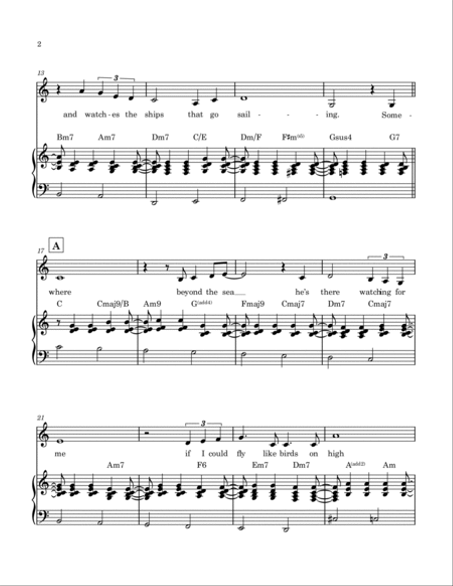 Beyond The Sea Piano Solo scores gallery preview page 2