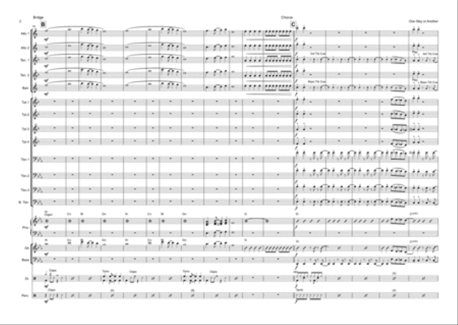 One Way Or Another (teenage Kicks) Saxophone scores gallery preview page 2