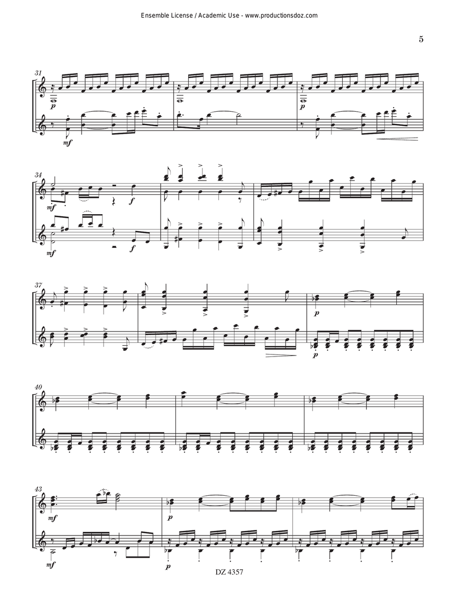 Shedfield Partita Classical Guitar scores gallery preview page 5
