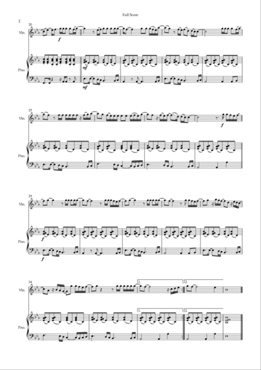 Mirrors Mirrors Violin Solo scores gallery preview page 2