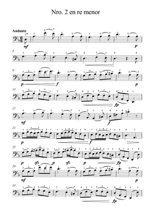 piezas breves para cello solo. nro 2 en re menor