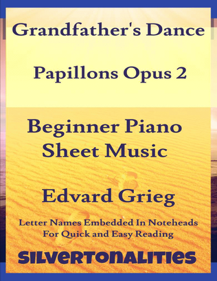 Book cover for Grandfather's Dance Papillons Opus 2 Beginner Piano Sheet Music