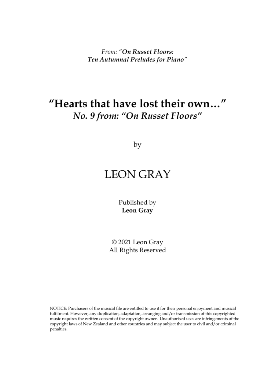 Hearts have Lost, On Russet Floors (No. 9), Leon Gray image number null