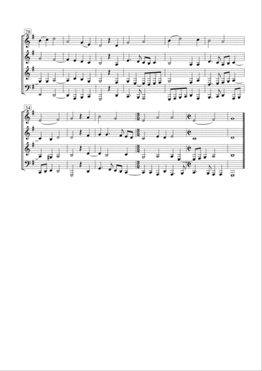 Komm, heiliger Geist, Herre Gott (EG 125) for French Horn Quartet Brass Quartet scores gallery preview page 3