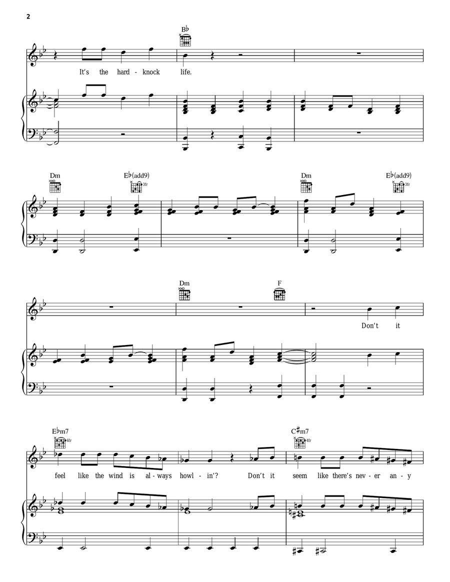It's The Hard-Knock Life It's The Hard-Knock Life Guitar scores gallery preview page 2