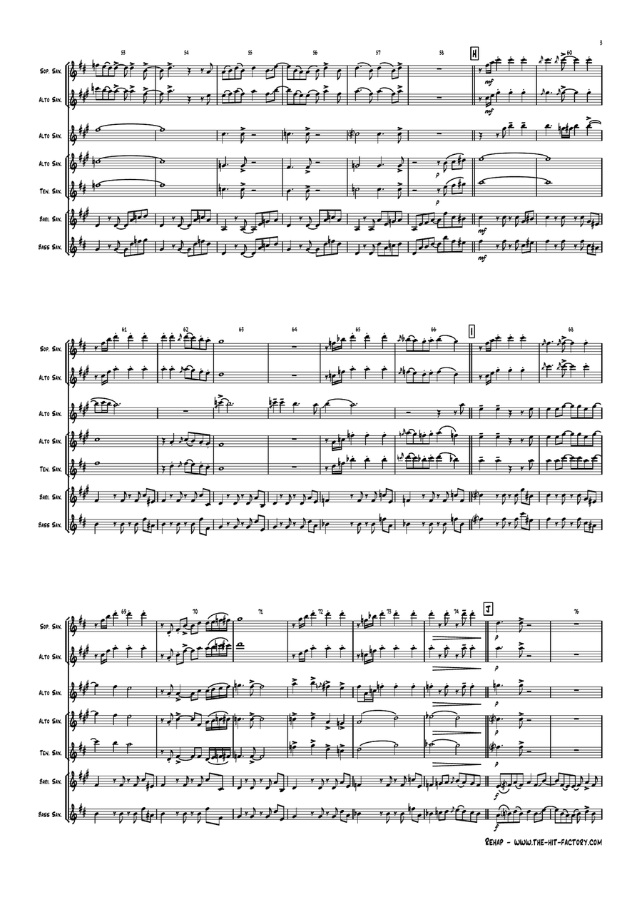 Rehab Saxophone Quartet scores gallery preview page 3