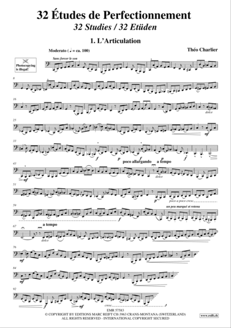 32 Etudes de Perfectionnement Tuba scores gallery preview page 3