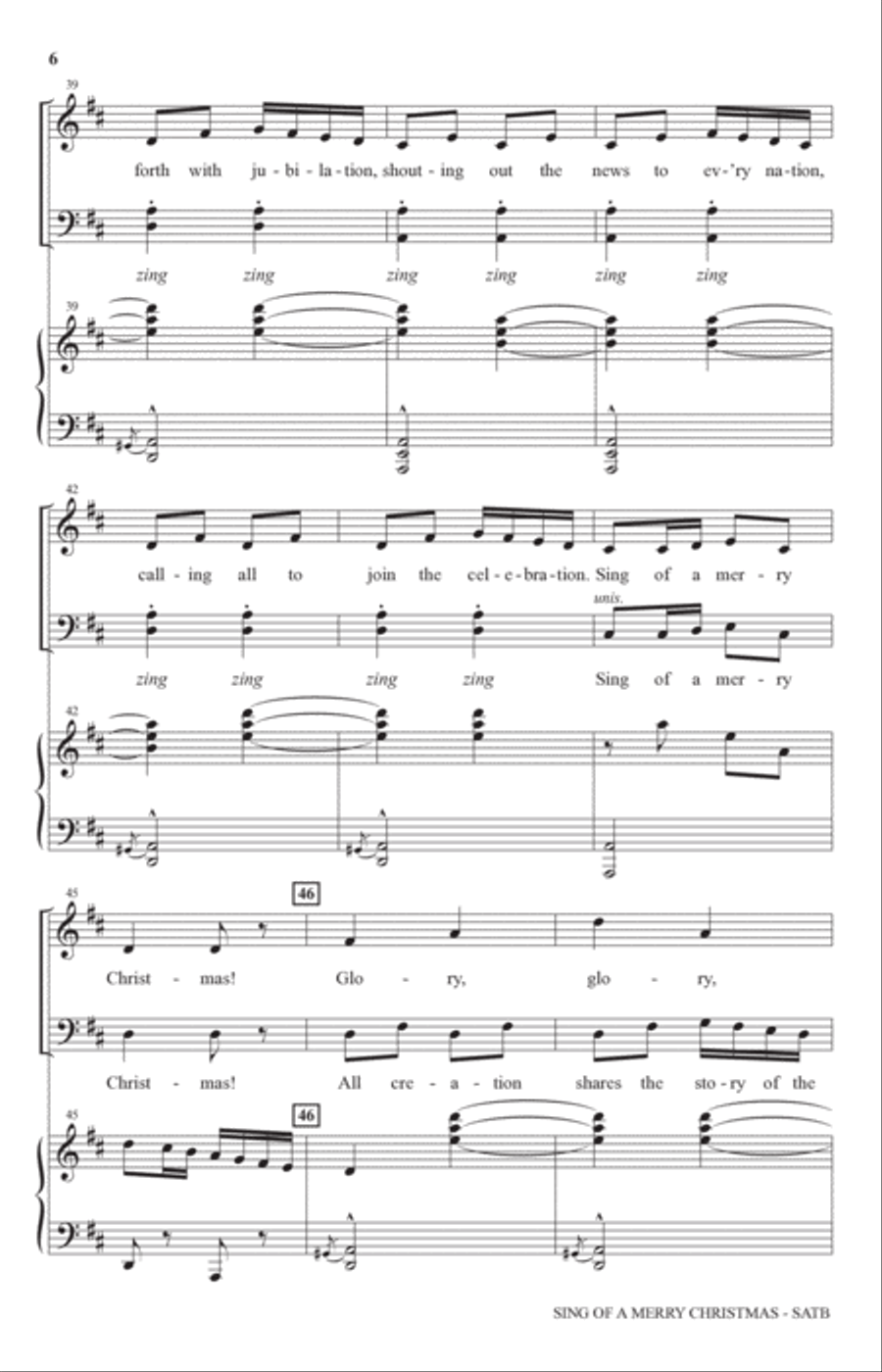Sing Of A Merry Christmas 4-Part scores gallery preview page 5