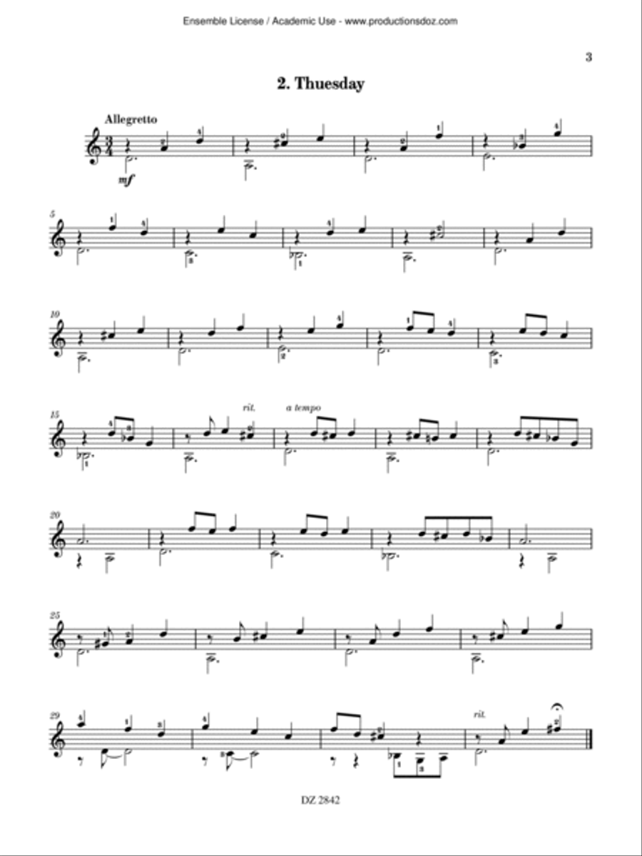 Guitarist’s Week Classical Guitar scores gallery preview page 3