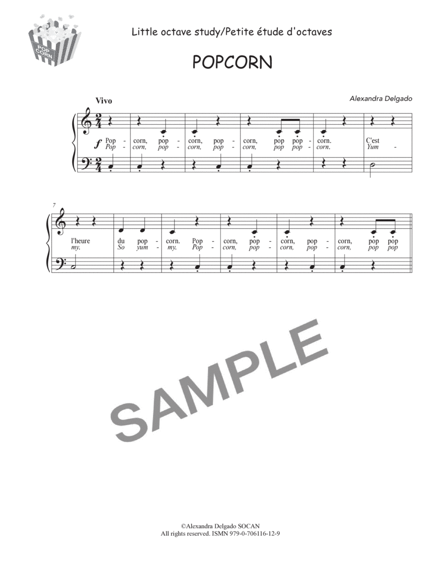 Popcorn Piano Solo scores gallery preview page 1