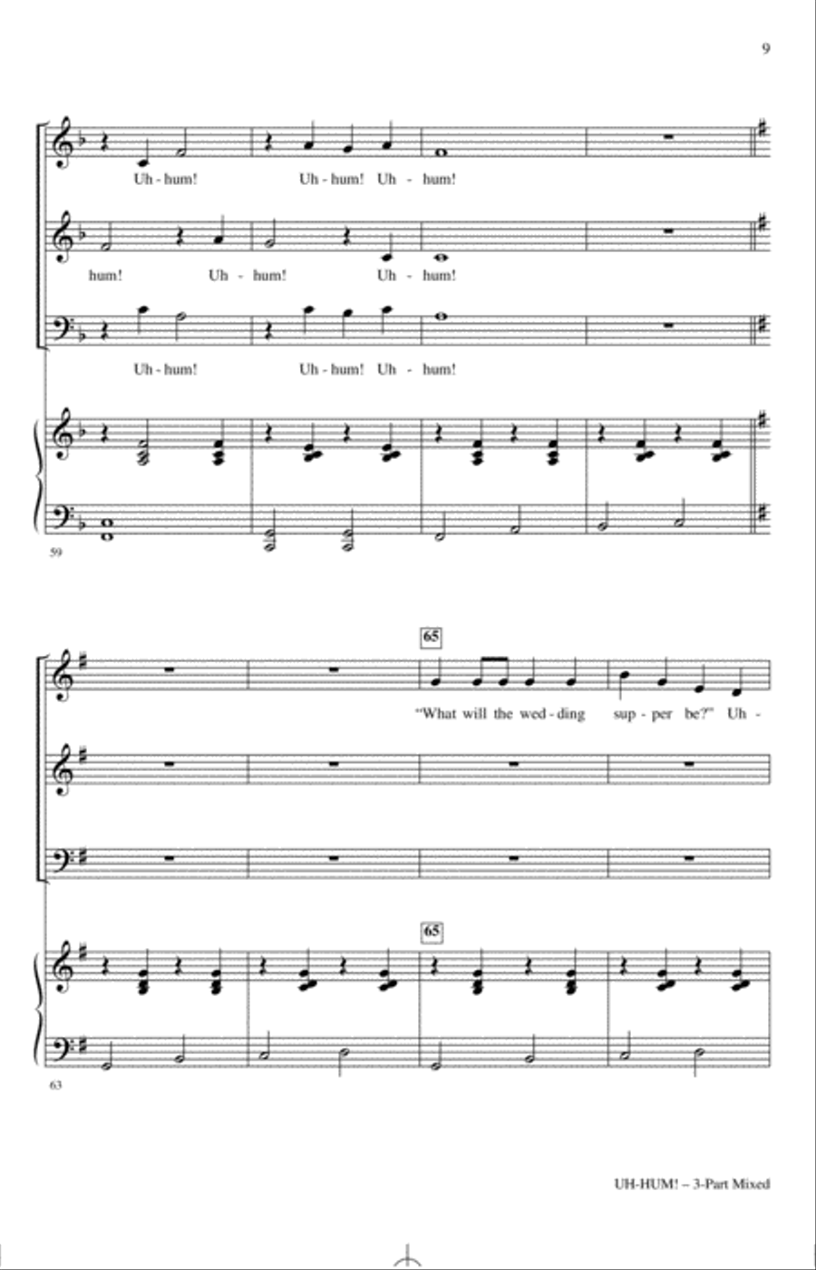 Uh-Hum! (Froggie Went A-Courtin') 3-Part scores gallery preview page 8