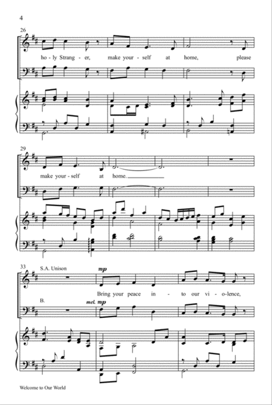 Welcome to Our World 3-Part scores gallery preview page 4