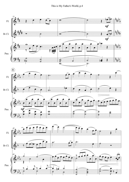 This is My Father's World - for Flute, Clarinet, Piano image number null