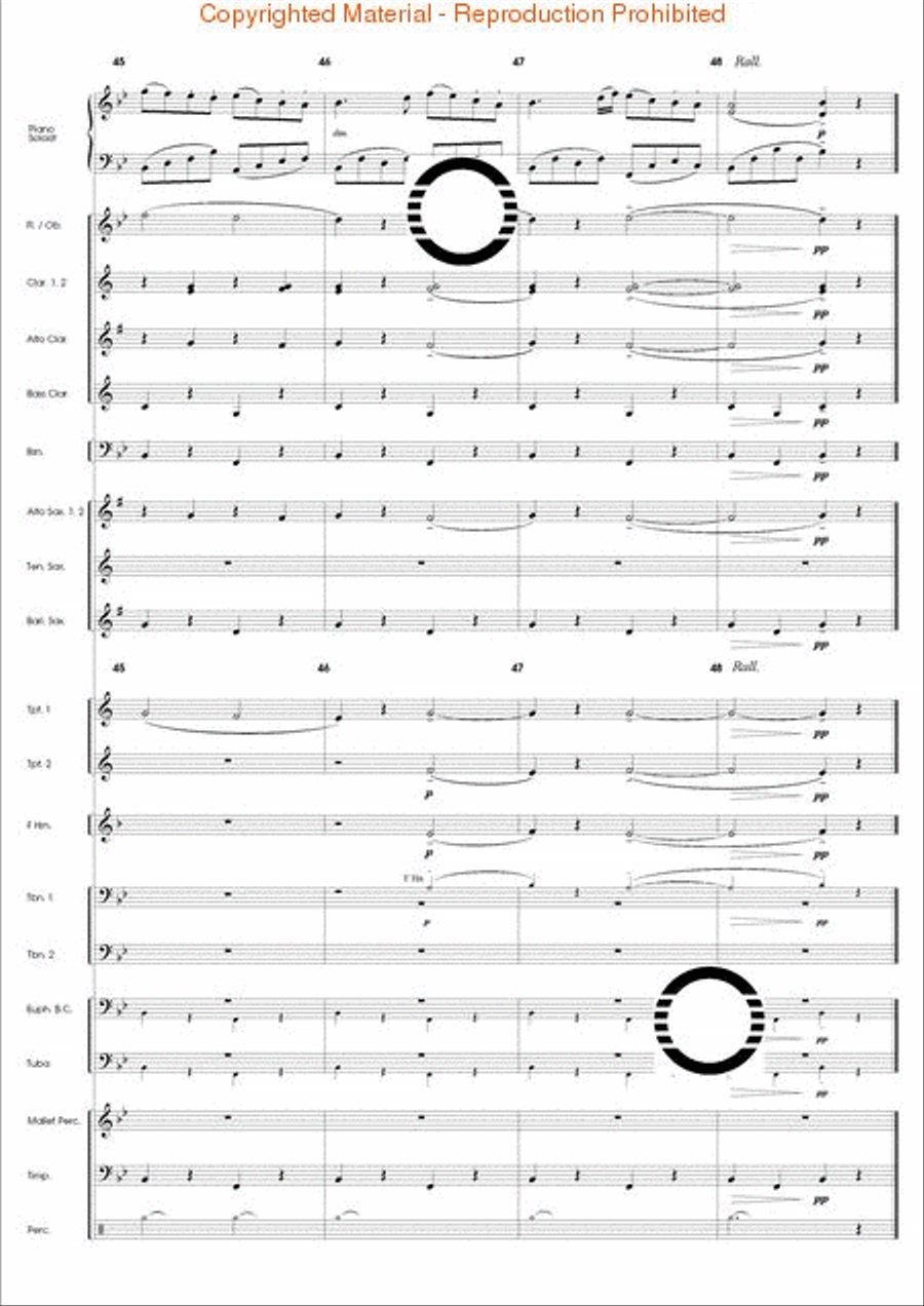 Classical Suite for Piano and Concert Band Concert Band scores gallery preview page 19
